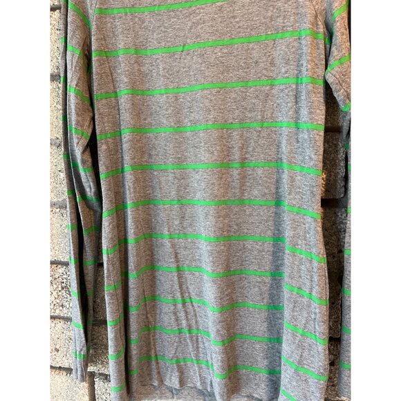 Bailey 44 Womens Green & Gray Striped Long Sleeve Top Size L - Picture 8 of 8